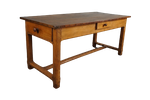 Antieke Franse Boeren Eettafel Met Twee Lades