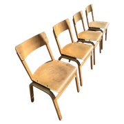 Setje Van 4 Vintage Stoelen