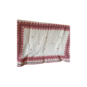 Vintage Bohemain Stijl Handgeborduurd Tafelkleed Zwart Rood Beige