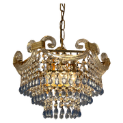 Murano Hanglamp Kroonluchter Azuur Blauw Vintage