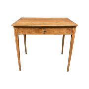 Klein Grenenhouten Tafel Of Bureau Met Brede Lade
