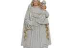 Antiek, Porseleinen Heiligenbeeld Maria Met Kindje Jezus