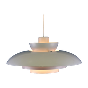 Originele Grijze Deense Hanglamp - Fog And Morup Van Jo Hammerborg - Model Penta - 1960
