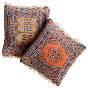 Set Kussens Perzische Kleden Wol Handgeknoopt 38X38X8Cm Vloerkleed Tapijt