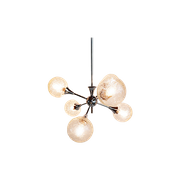 Sputnik Hanglamp Met 6 Glazen Bollen