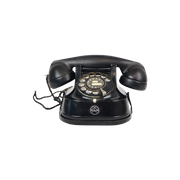 Oude Telefoon Met Draaischijf Zwart Metaal Bakeliet Rtt 1965