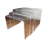 Vintage Design Nesting Tables Plexiglas Set/3