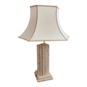 Vintage Staande Lamp Marmer Travertin