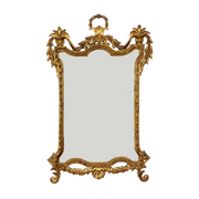 Sierlijke Vintage Italiaanse Gouden Spiegel Verweerd Regency Hars 72X46Cm