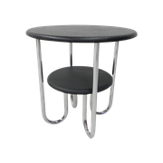 Bauhaus-Stijl Bijzettafel Met Verchroomde Poten