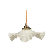 Rok-Vormige Wit Opaline Glazen Hanglamp