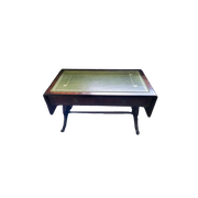 Antieke Leestafel/Salontafel Op Wieltjes Mahonie Leten Blad