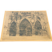 Willem Van Leusden - Utrecht 1886 - 1974 Maarssen - De Dom Utrecht - Ets - Oplage 20 Van 100