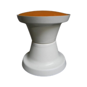 Vintage Kruk Met Oranje Zitting