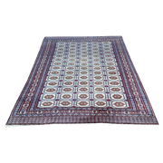 Handgeknoopt Bokhara Crème Vloerkleed 220X320Cm Perzisch Tapijt