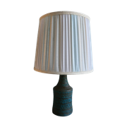 Vintage Keramiek Tafellamp Lamp Turquoise Zwart
