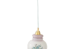 Opaline Hanglamp Paars Bloemen Vintage