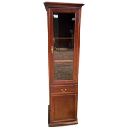 Antieke Vitrinekast, Servieskast Afm. 56X54Cm En 201Cm Hoog.