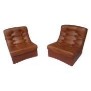 2 X Vintage Fauteuil Lounge Fauteuil Modulair 2 Zits Bankje