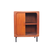 Klein Teak Kastje Met Roldeur, Dyrlund 1960S