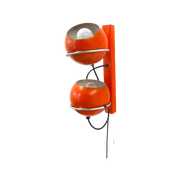 Vintage Gepo Retro Wandlamp Lamp Jaren 60 / 70 Bol Oranje