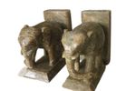 Boeken Boekensteunen Marmeren boekensteunen, set van 2 zware decoratieve boekensteunen met antislip onderkant, thuiskantoor woonkamer decoratie ornamenten antislip boekenstoppers Boekensteunen voor Pl