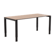 Gispen Bureau, Eiken Blad, 160X80 Cm, Hoogte Instelbaar Onderstel