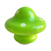 Groen Glazen Mushroom / Paddestoel Tafellamp / Lamp - Groen Met Witte Stippen Paddenstoel