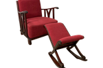 Vintage Eenzit / Fauteuil / Clubzetel Met Voetbankje