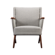 Edgy Deense Design Geherstoffeerde Grijze Fauteuil By Johannes Andersen Voor Cfc Silkeborg, 1960S