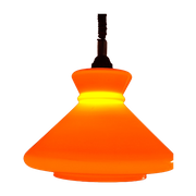 Glazen Hanglamp In Fel Oranje - Jaren 70