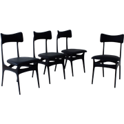 Set Of Four Black S3 Chairs