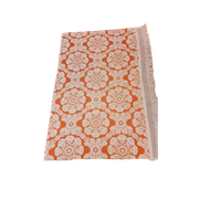 Gfl79 Grand Foulard Sprei Retro Chique Oranje Crème 194/139