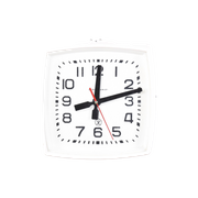 Vintage Wandklok | Retro Wit Vierkante Klok