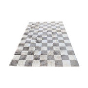 Pre Loved Checkboard Vloerkleed Antraciet Crème 230X160