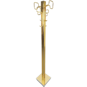Vintage Staande Kapstok Belgo Chrome Regency ‘70 Goud Design