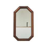 Rechthoekige Houten Octagon Spiegel