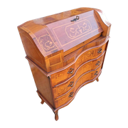 Vintage Secretaire, Bureau, Schrijftafel Ingelegd Jaren 60