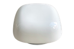 Vintage Wit Glazen Vierkante Plafondlamp / Plafonniere - Melkglas