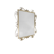 Vintage Geslepen Spiegel In Aluminium Frame