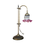 Messing Tafellamp Met Glazen Kapje