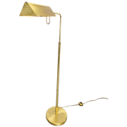 Vintage Leeslamp Messing Verstelbaar Regency Vloerlamp '70