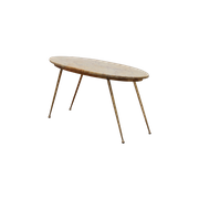 Italiaanse Marmeren Salontafel Prachtig Gemeleerd Blad,1960