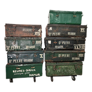 Vintage Industriële Kist / Koffer / Valies