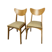 Set Vintage Eet Kamer Stoelen Met Vlinder Rugleuning