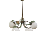 Vintage Art Deco Opaline Kroonluchter