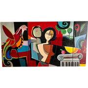 Schilderij In De Style Van Pablo Picasso 3 Luik!