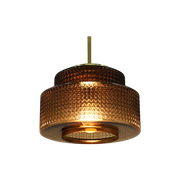 Great Looking Retro Pendant Lamp In Messing And Glass *** Mid Century *** Sandinavian Design Ligh