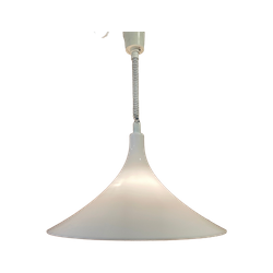 Heksenhoed Lamp Dutch Design Door Harco Loor, Space Age Modernistische Lamp Jaren 80 Wit Kunststo