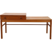 Vintage Teak Halkastje/Bankje, Zweden 1960 (22513)